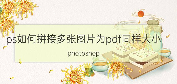 ps如何拼接多张图片为pdf同样大小 photoshop 编辑pdf 文件大小？